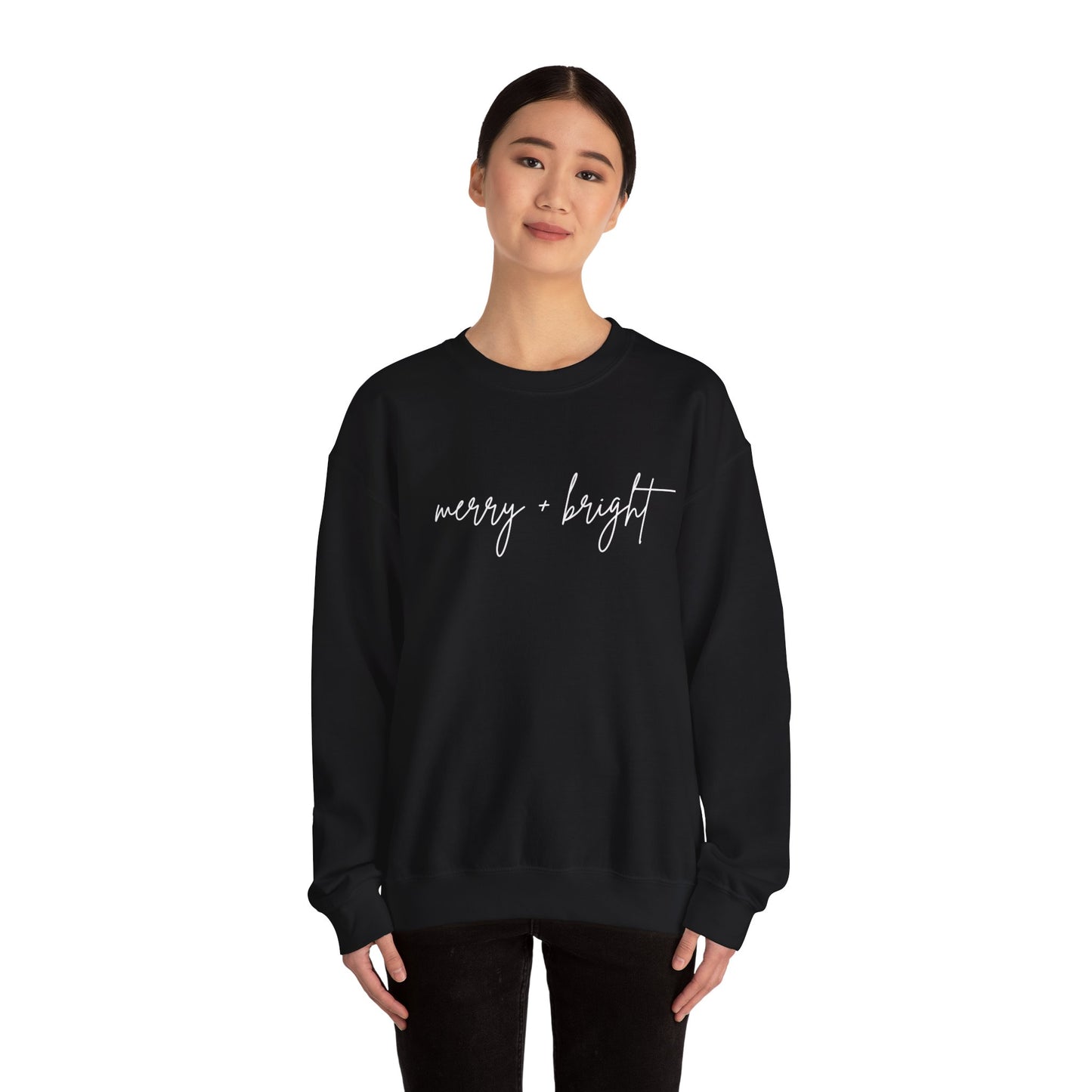 Merry + Bright Cursive Sweatshirt