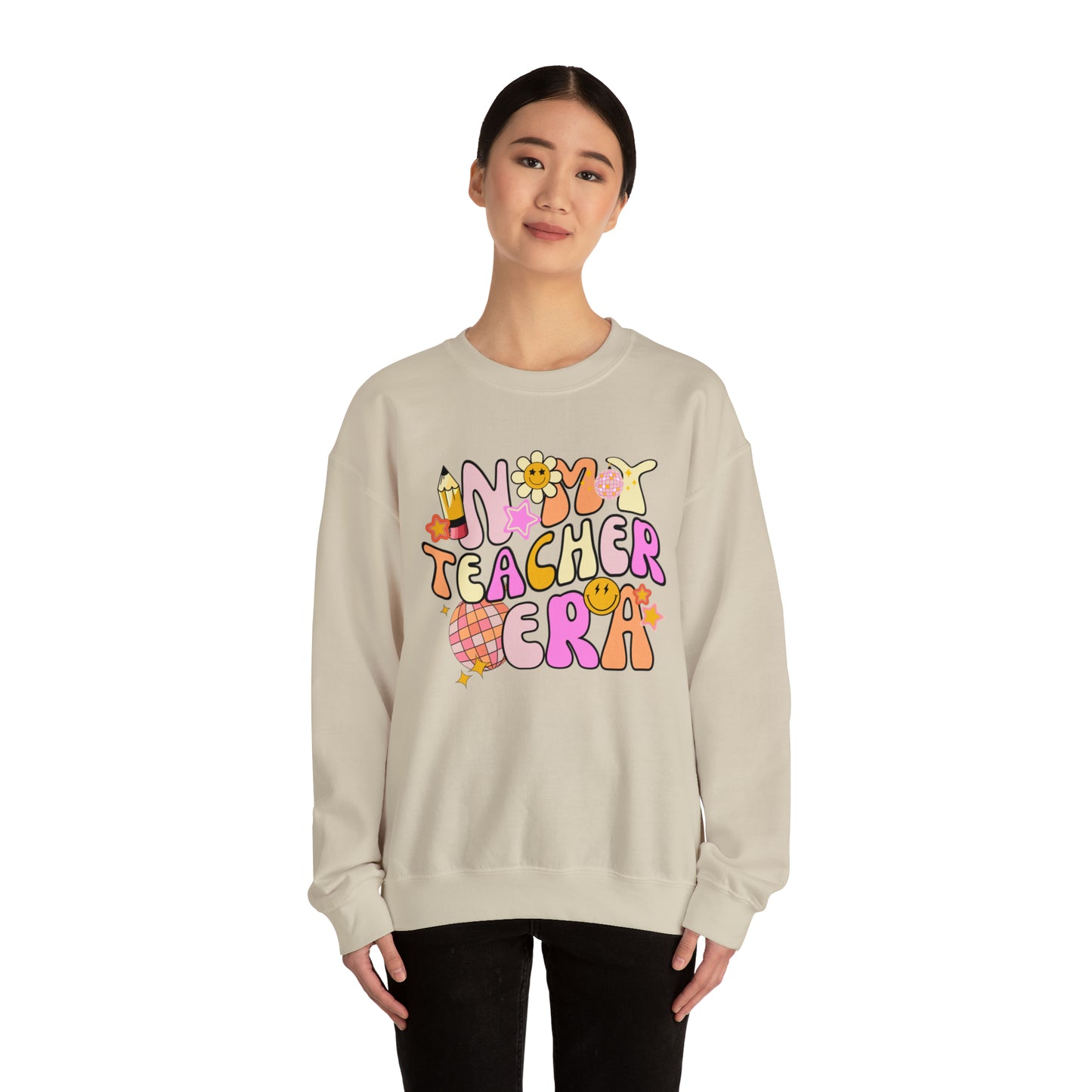 In My Teacher Era Retro Unisex Heavy Blend™ Crewneck Sweatshirt