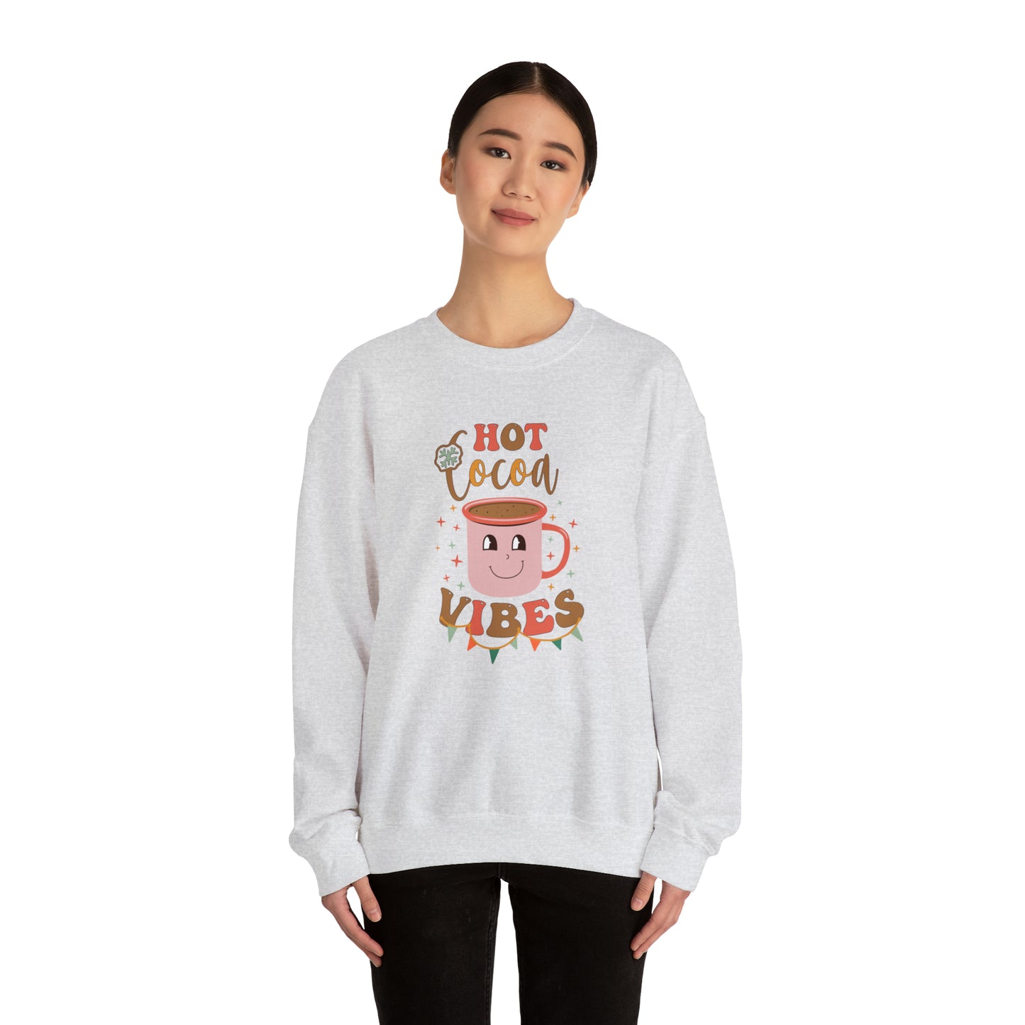 Hot Cocoa Vibes Unisex Heavy Blend™ Crewneck Sweatshirt