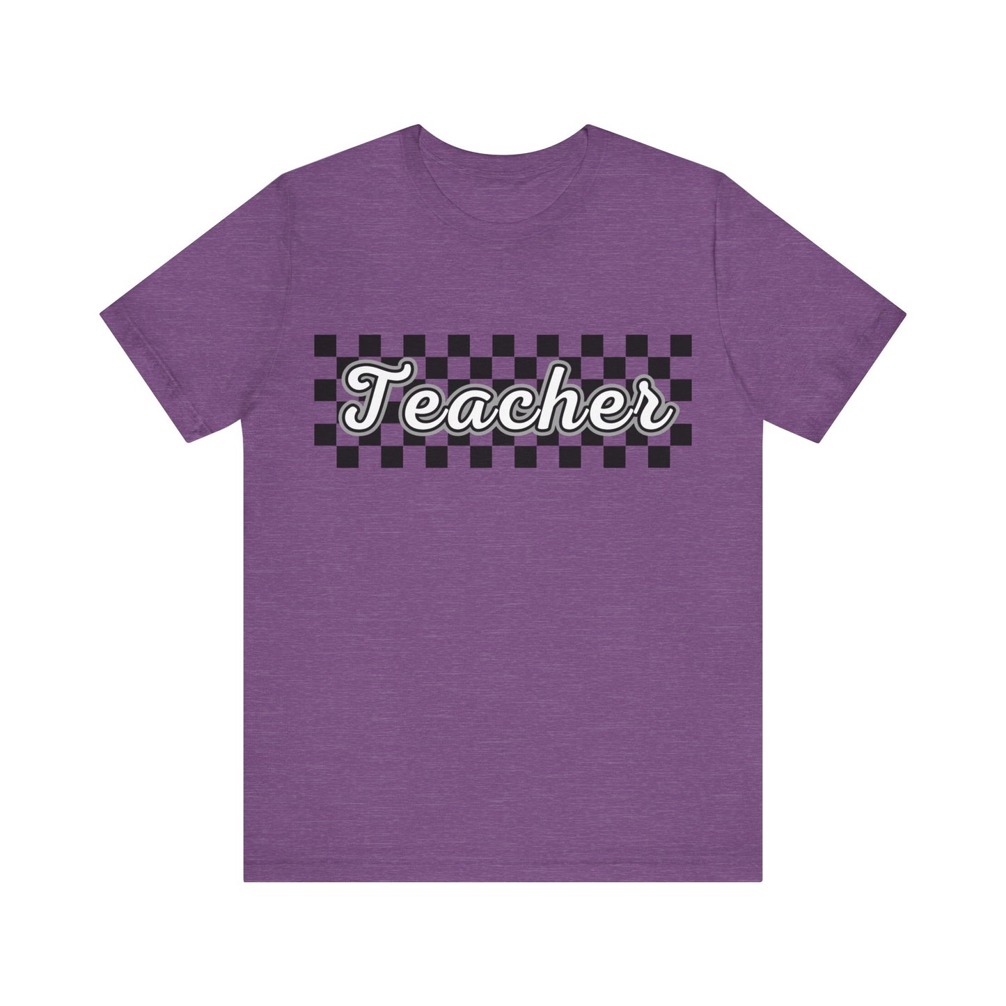 Checkered Teacher Cursive Tee