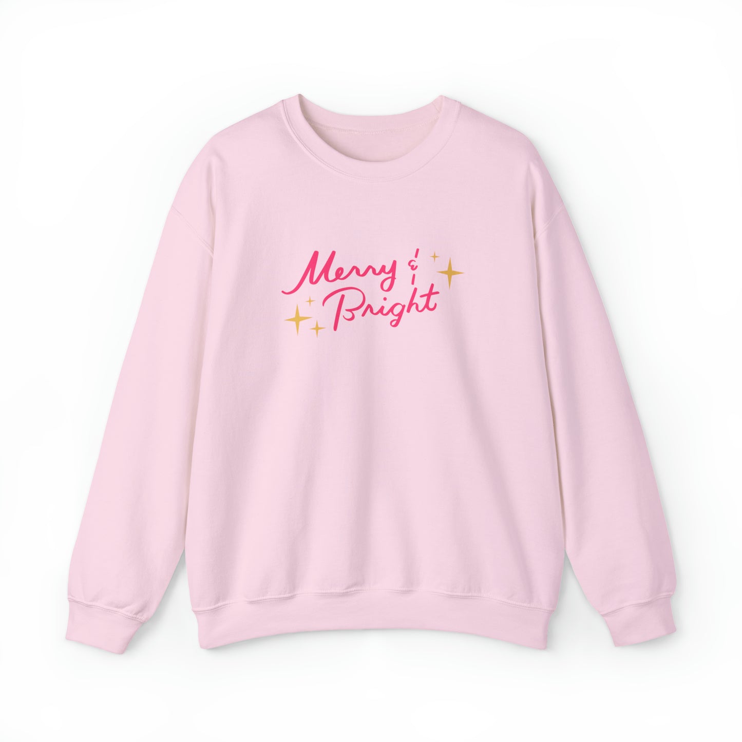 Merry & Bright Pink Unisex Heavy Blend™ Crewneck Sweatshirt