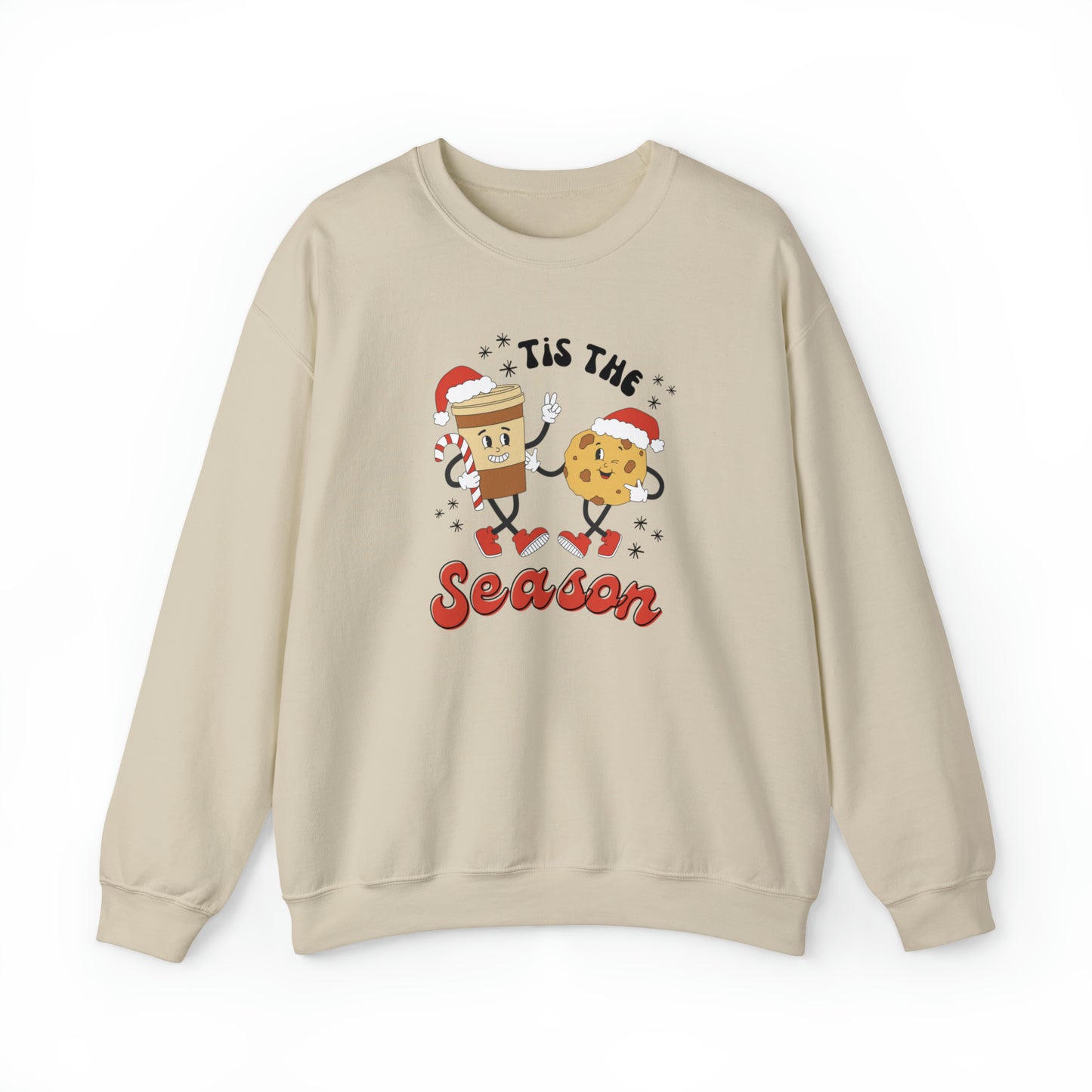 Tis the Season Retro Friends Unisex Heavy Blend™ Crewneck Sweatshirt