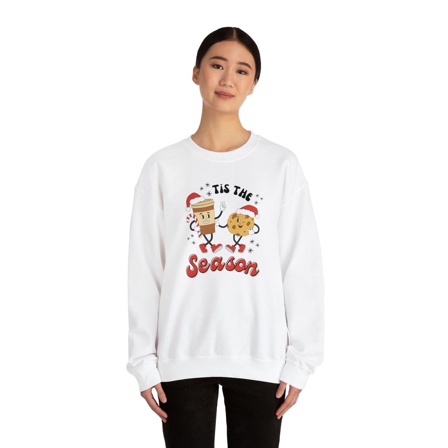 Tis the Season Retro Friends Unisex Heavy Blend™ Crewneck Sweatshirt