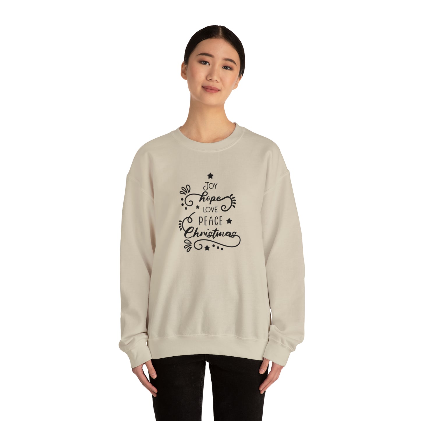 Joy Hope Peace Love Unisex Heavy Blend™ Crewneck Sweatshirt