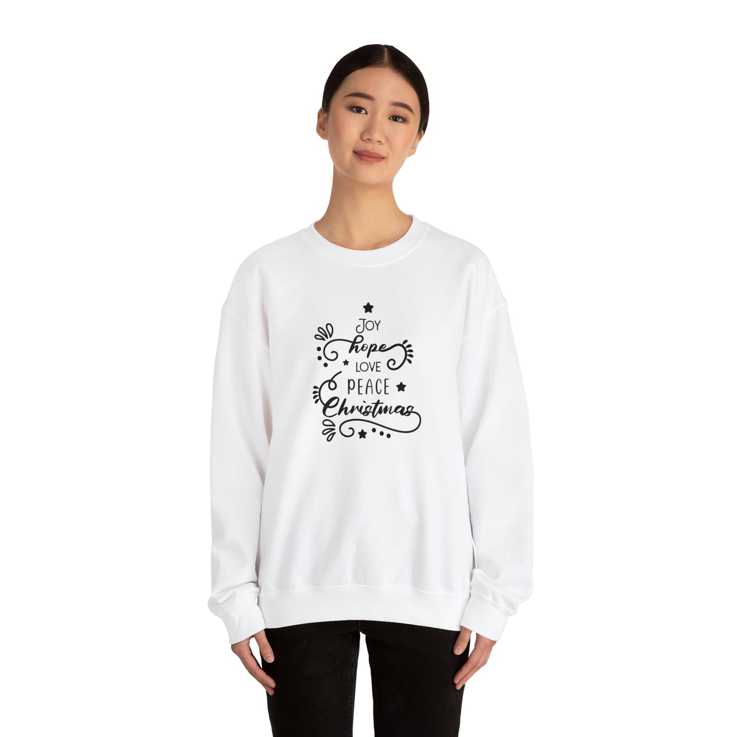 Joy Hope Peace Love Unisex Heavy Blend™ Crewneck Sweatshirt