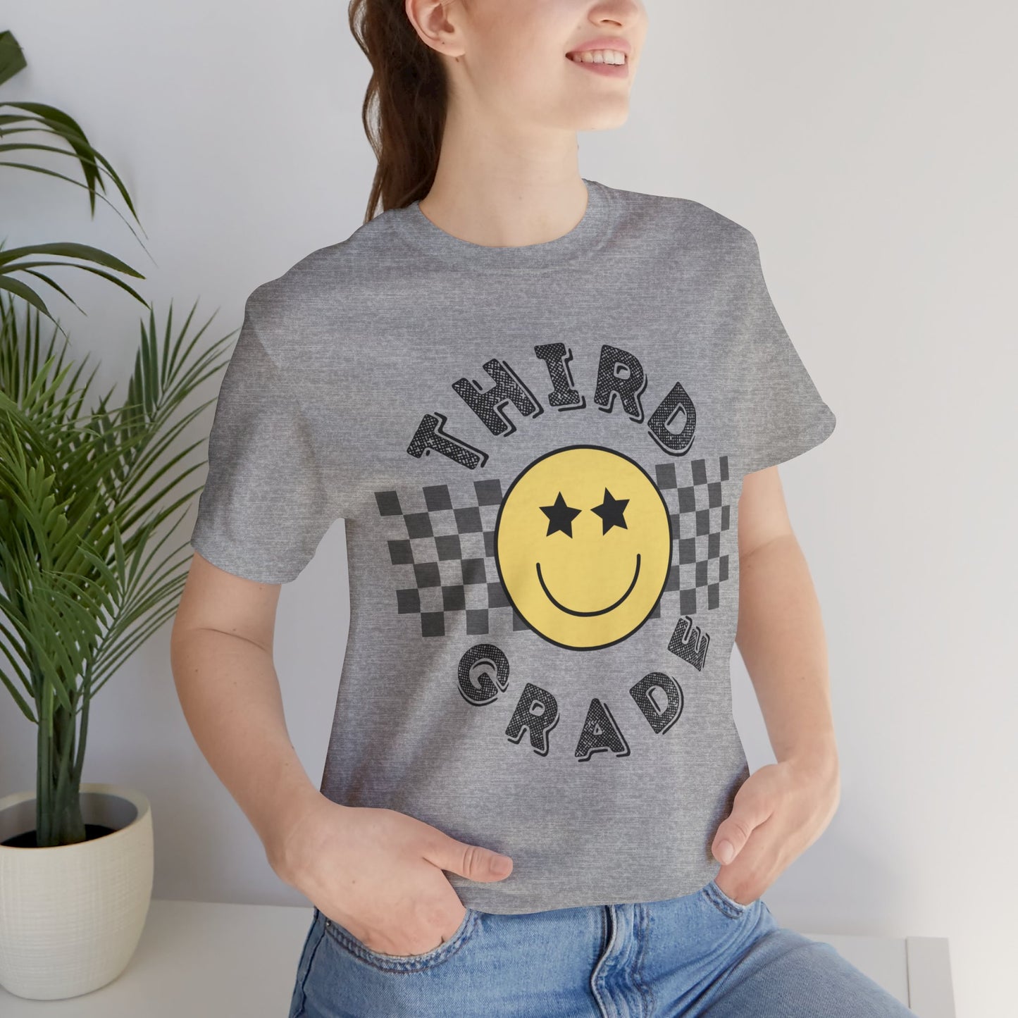 Third Grade Star Eyed Smiley Tee