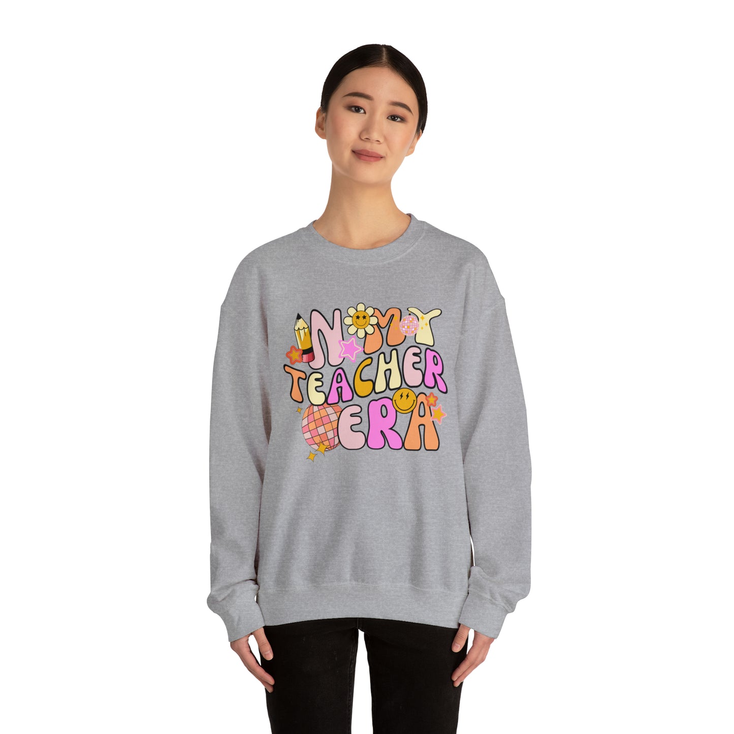 In My Teacher Era Retro Unisex Heavy Blend™ Crewneck Sweatshirt