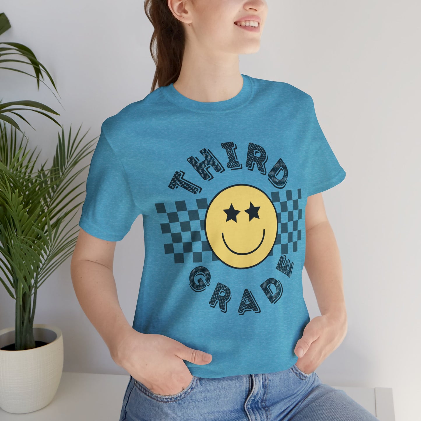 Third Grade Star Eyed Smiley Tee