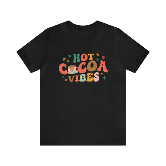 Hot Cocoa Vibes Retro Unisex Jersey Short Sleeve Tee