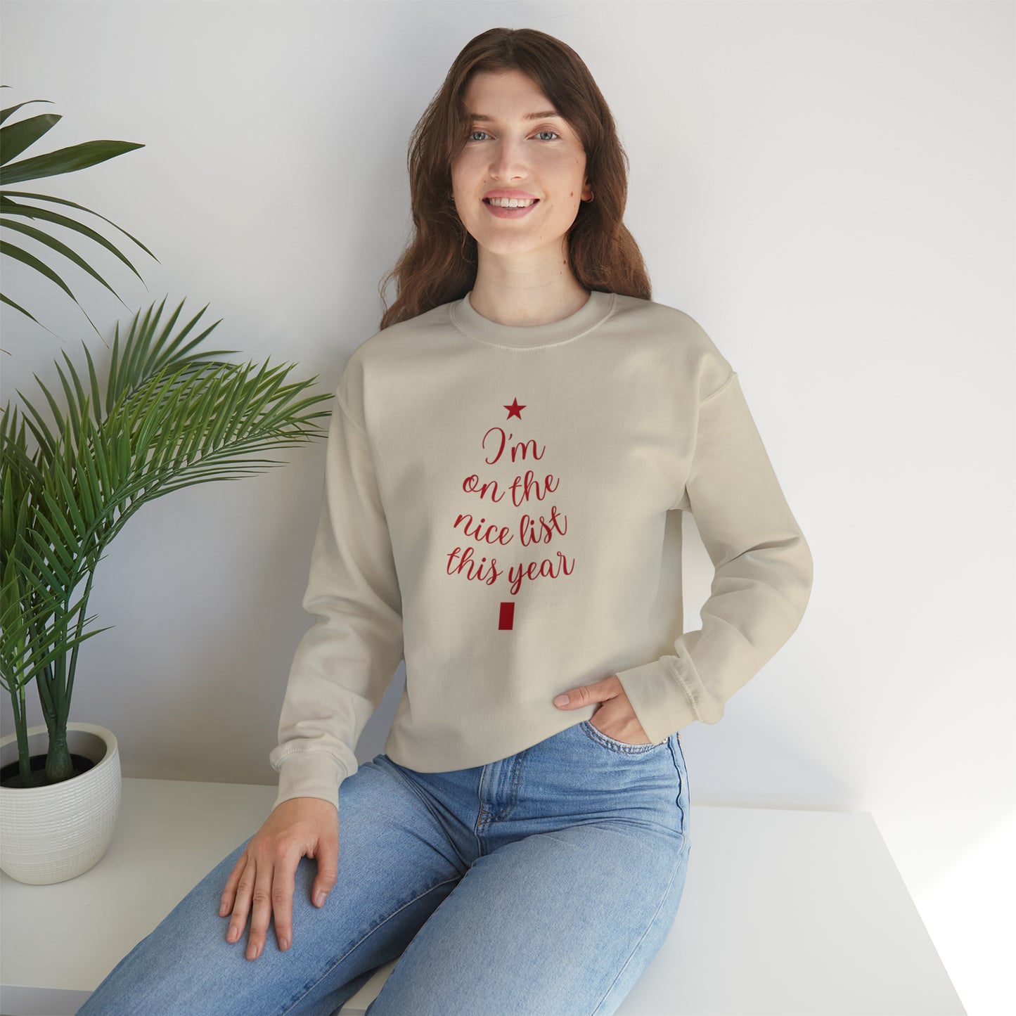 I'm on the Nice List Unisex Heavy Blend™ Crewneck Sweatshirt