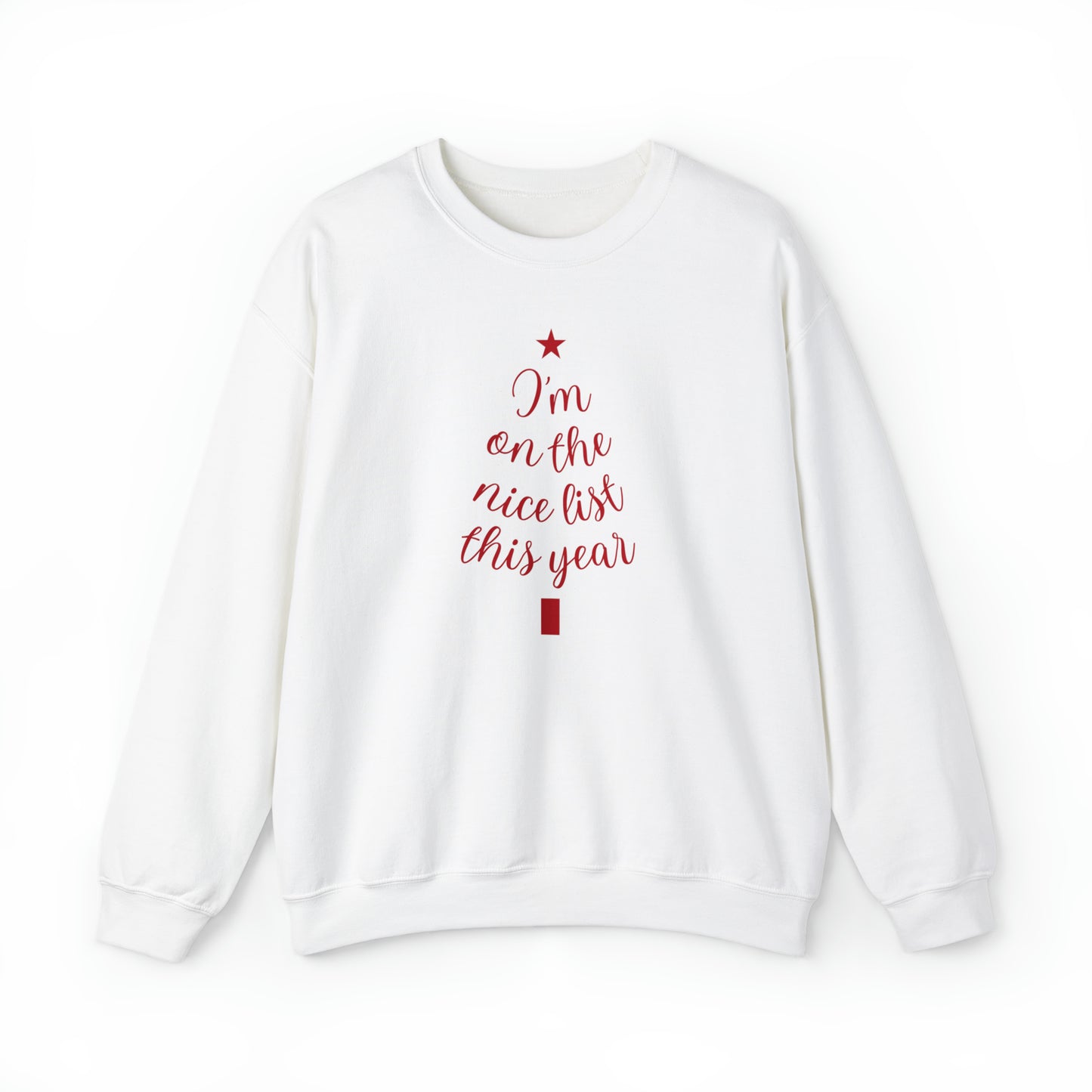 I'm on the Nice List Unisex Heavy Blend™ Crewneck Sweatshirt