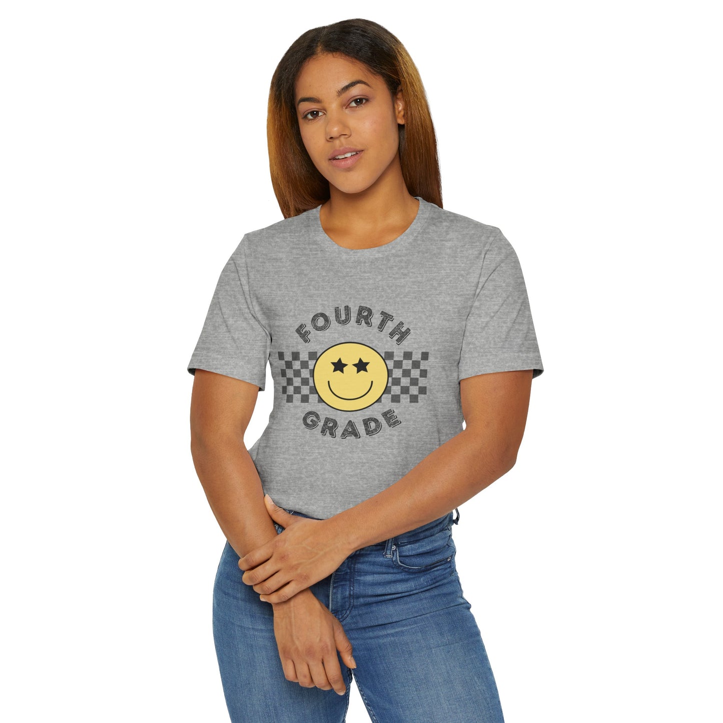 Fourth Grade Star Eyed Smiley Tee