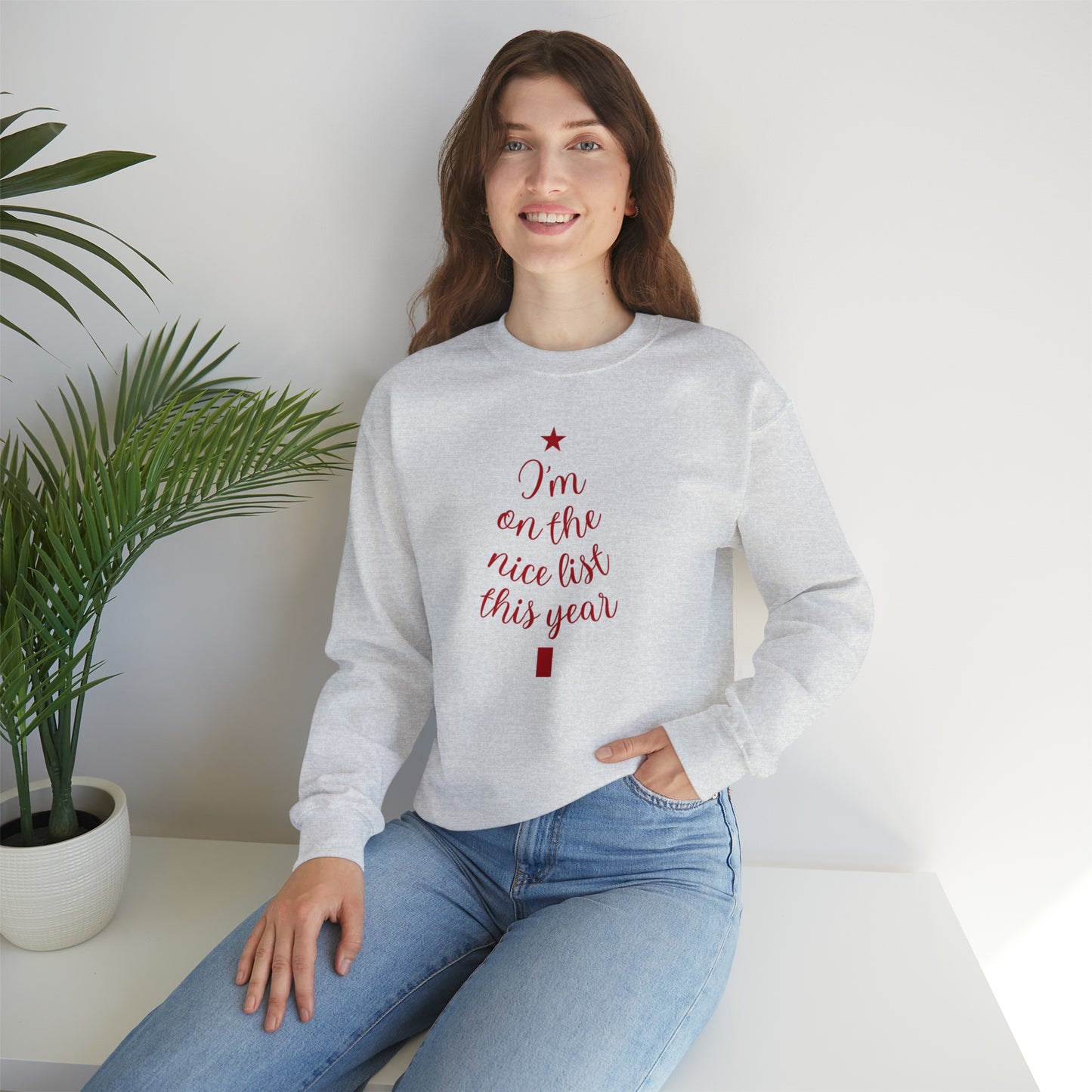 I'm on the Nice List Unisex Heavy Blend™ Crewneck Sweatshirt