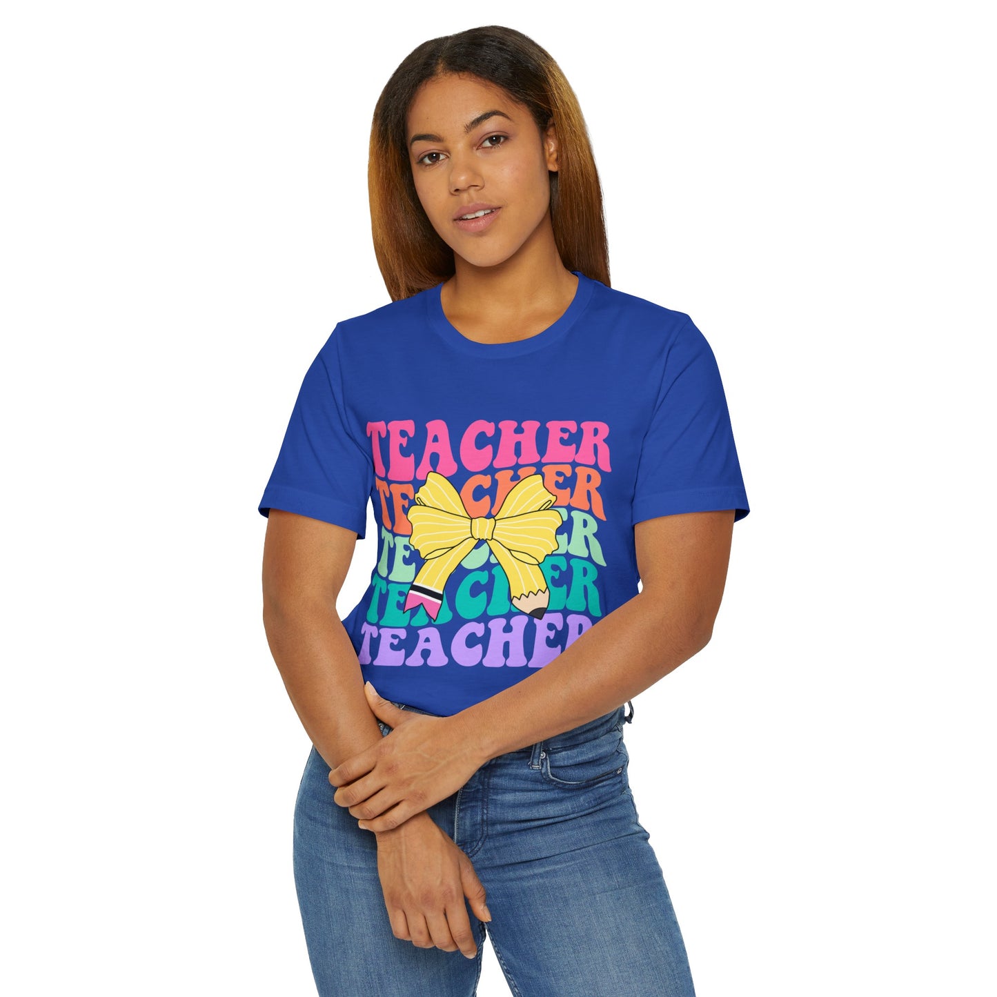 Teacher Pencil Bow Tee