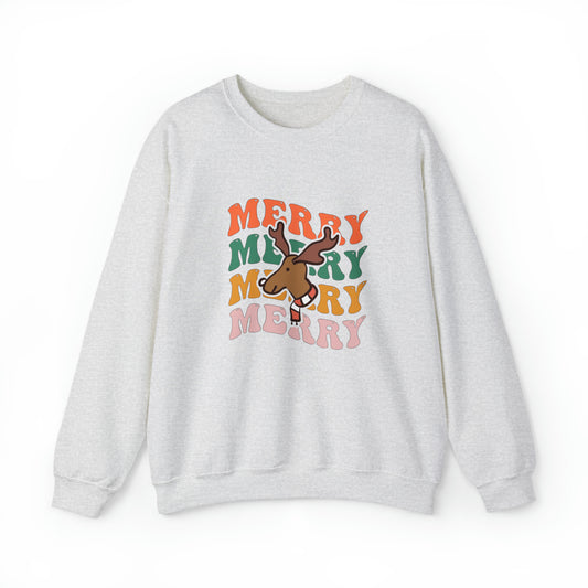 Merry Reindeer Unisex Heavy Blend™ Crewneck Sweatshirt