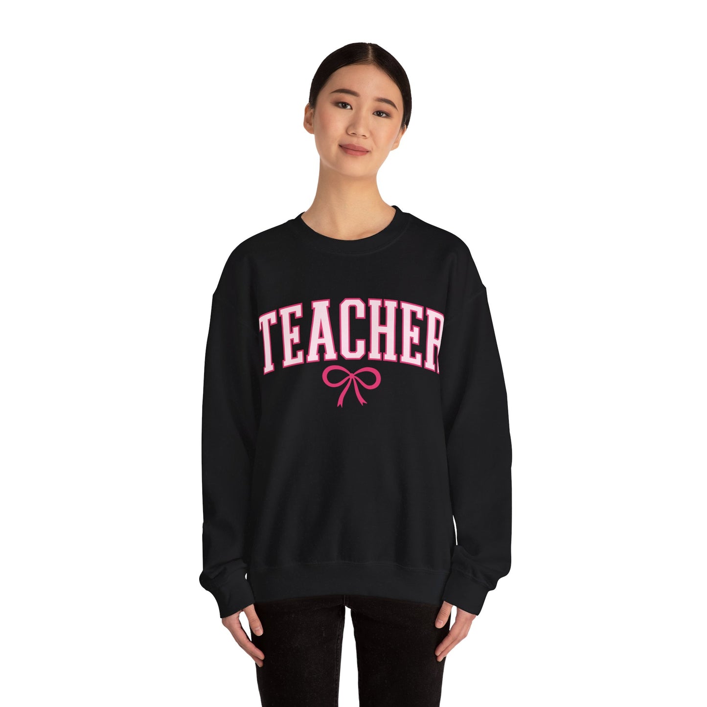 Teacher Varsity Bow Crewneck