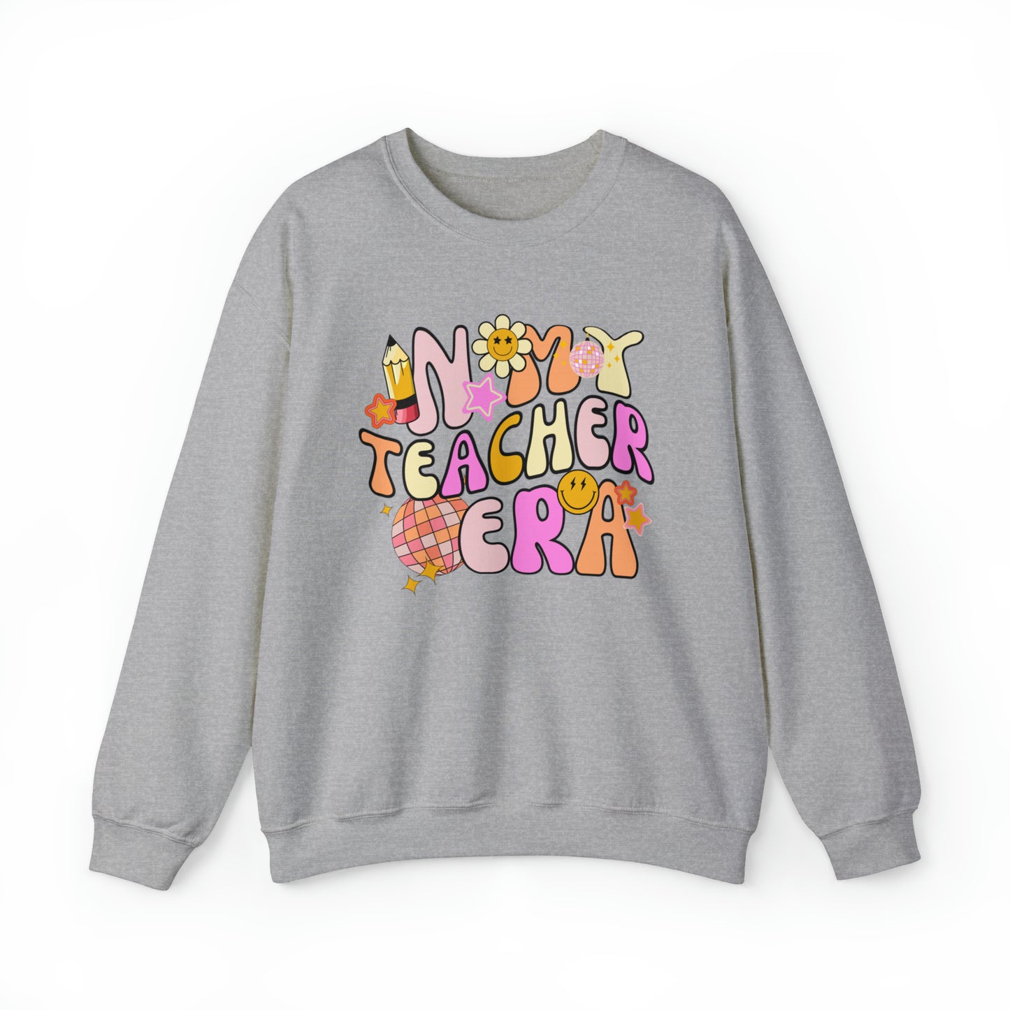 In My Teacher Era Retro Unisex Heavy Blend™ Crewneck Sweatshirt