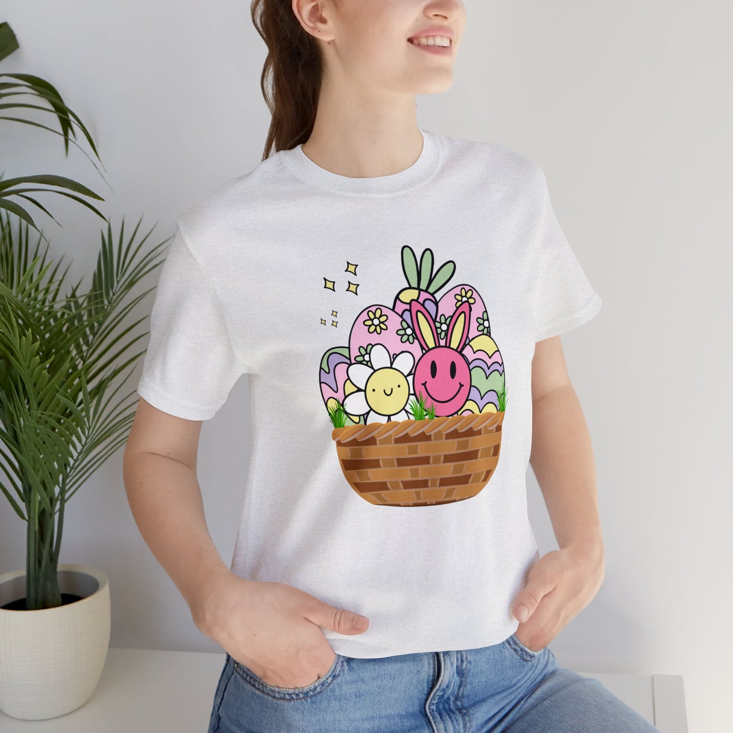 Easter Basket Unisex Jersey Short Sleeve Tee