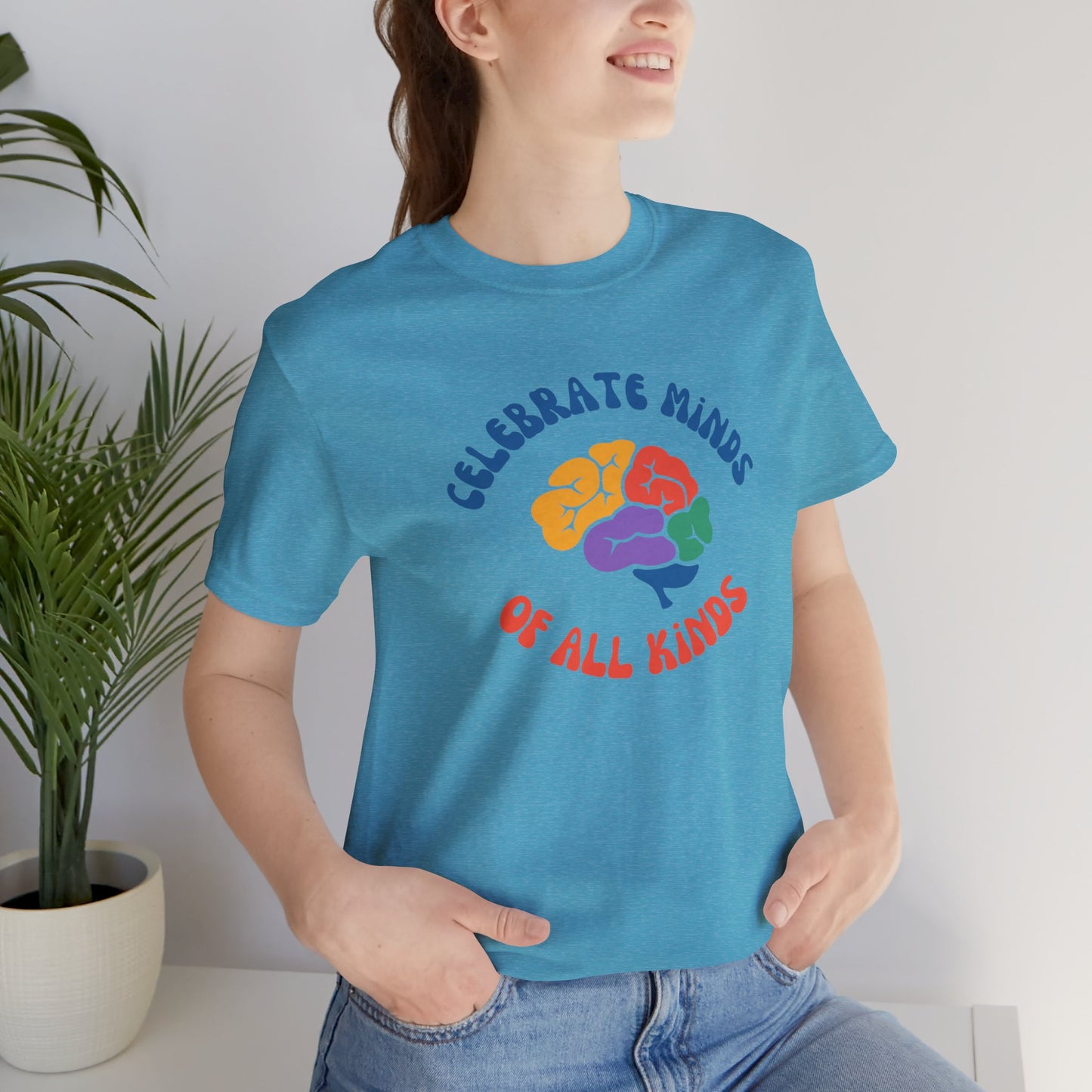 Celebrate Minds of All Kinds Unisex Jersey Short Sleeve Tee