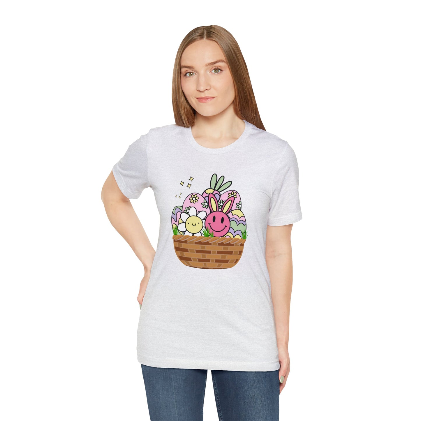 Easter Basket Unisex Jersey Short Sleeve Tee