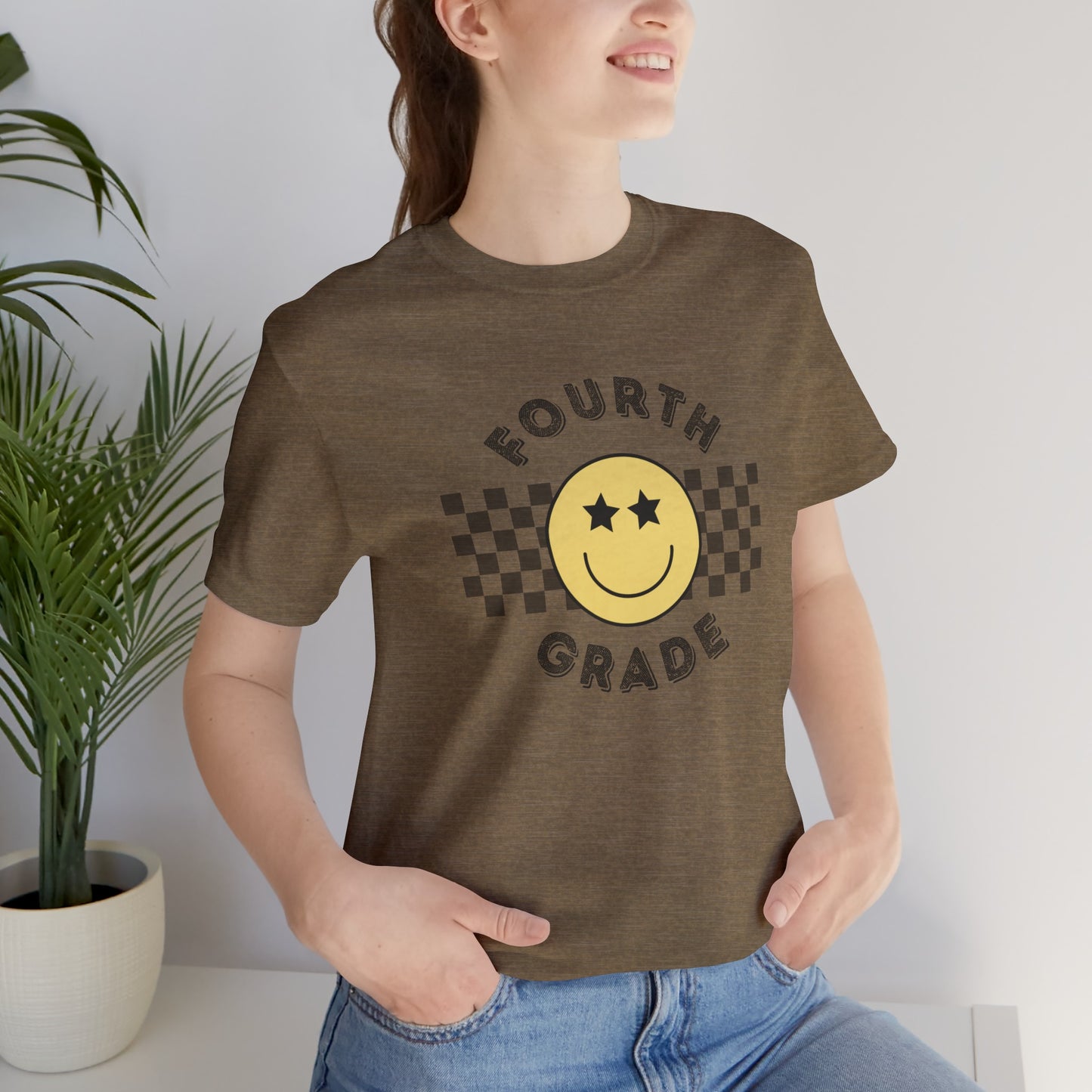 Fourth Grade Star Eyed Smiley Tee