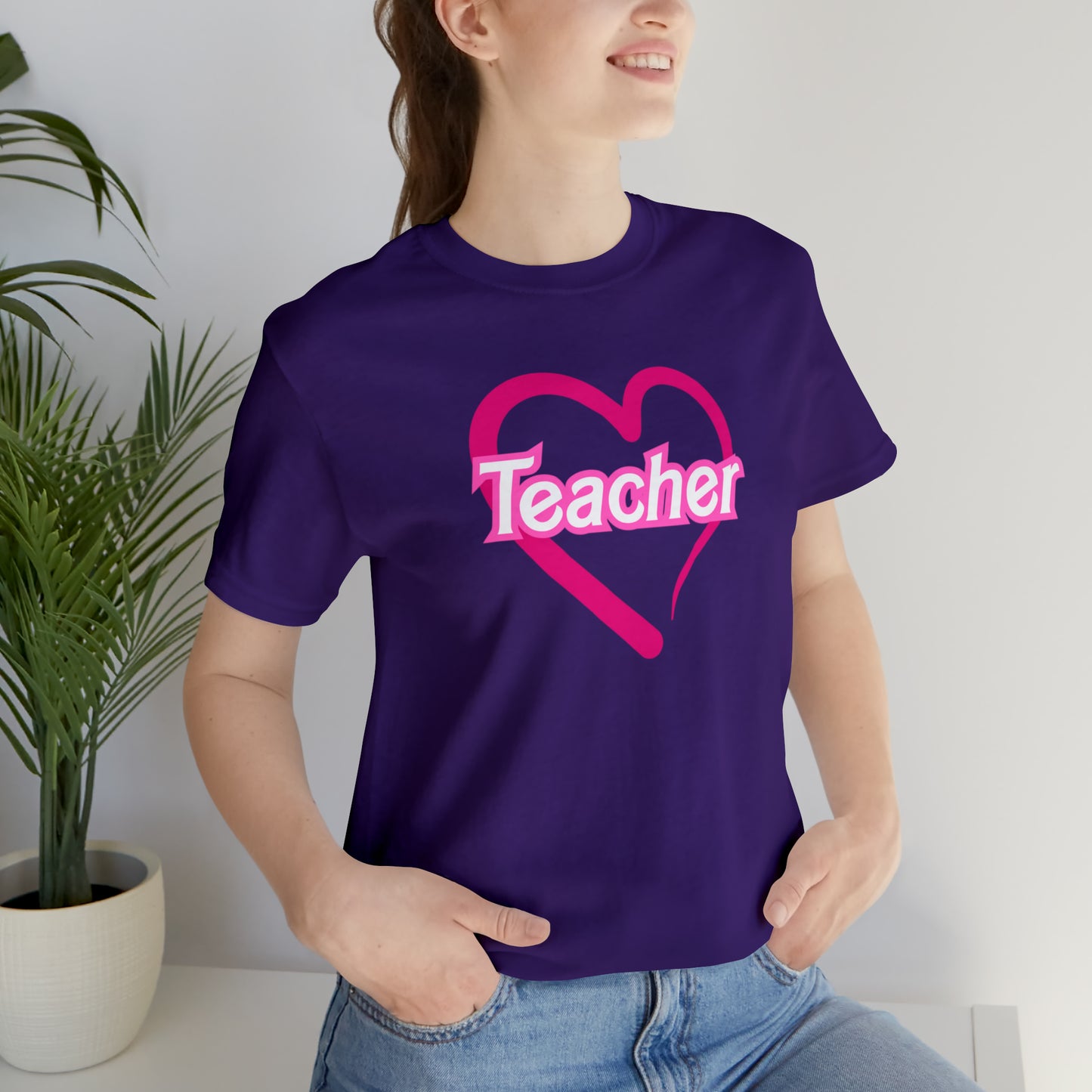 Teacher Doll Font Unisex Jersey Short Sleeve Tee