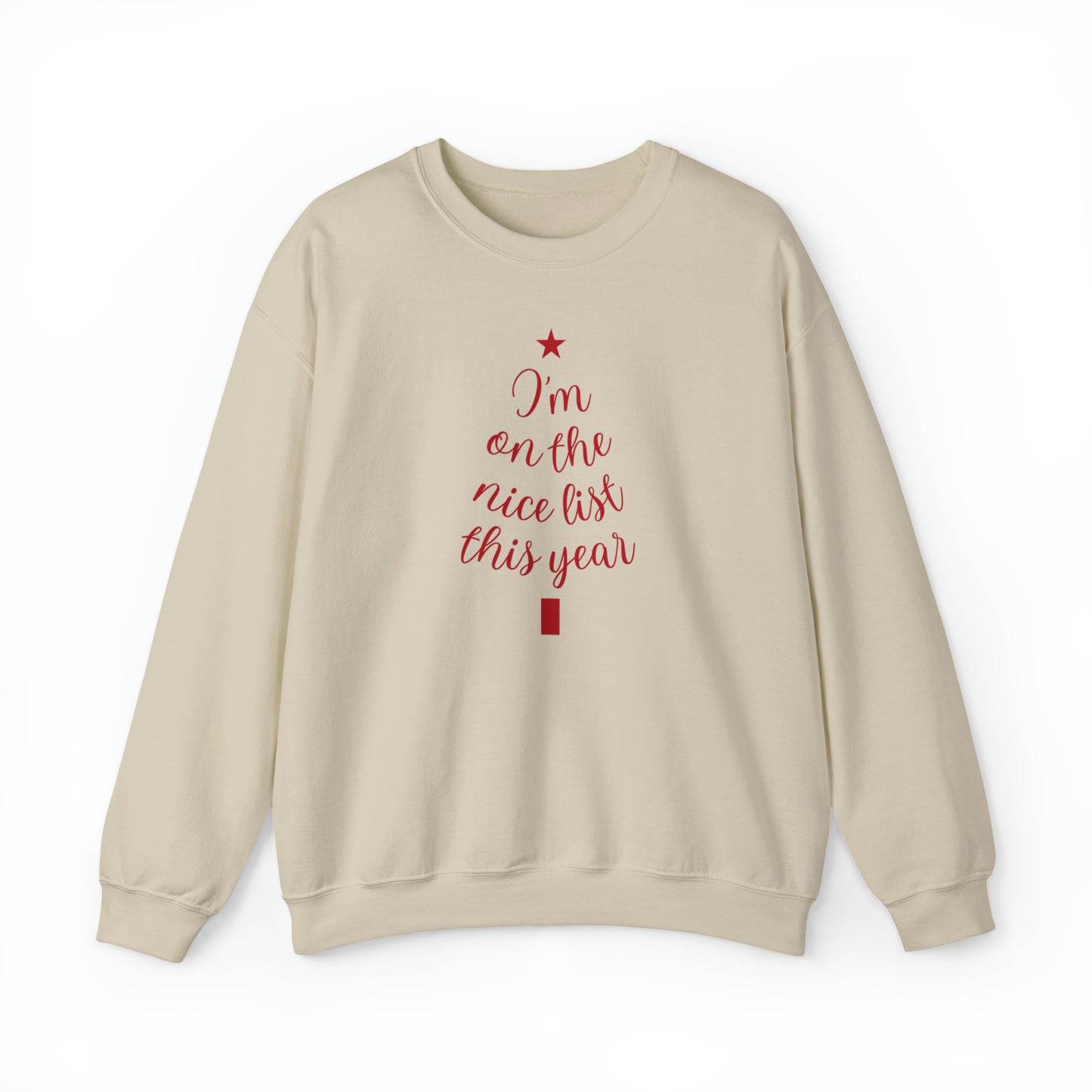 I'm on the Nice List Unisex Heavy Blend™ Crewneck Sweatshirt