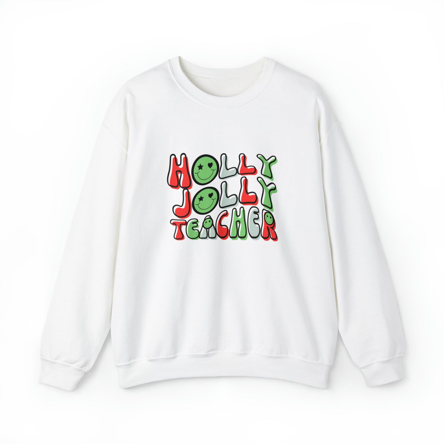 Holly Jolly Teacher 2023 Unisex Heavy Blend™ Crewneck Sweatshirt