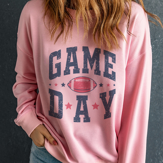 Pink Game Day Graphic Crewneck Sweatshirt