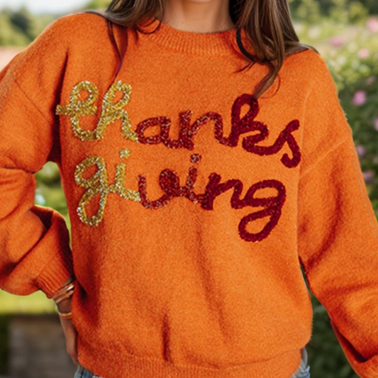 Thanksgiving Applique Sweatshirt