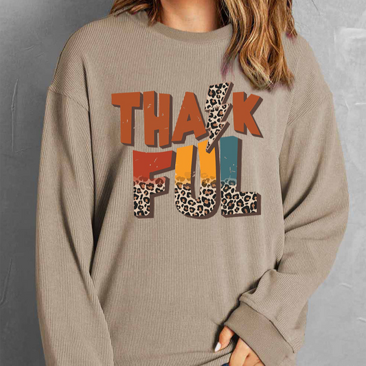 Thankful Leopard & Lightning Bolt Sweatshirt