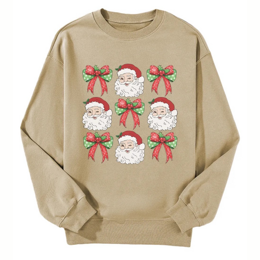 Santa and Bows Graphic Sweatshirt