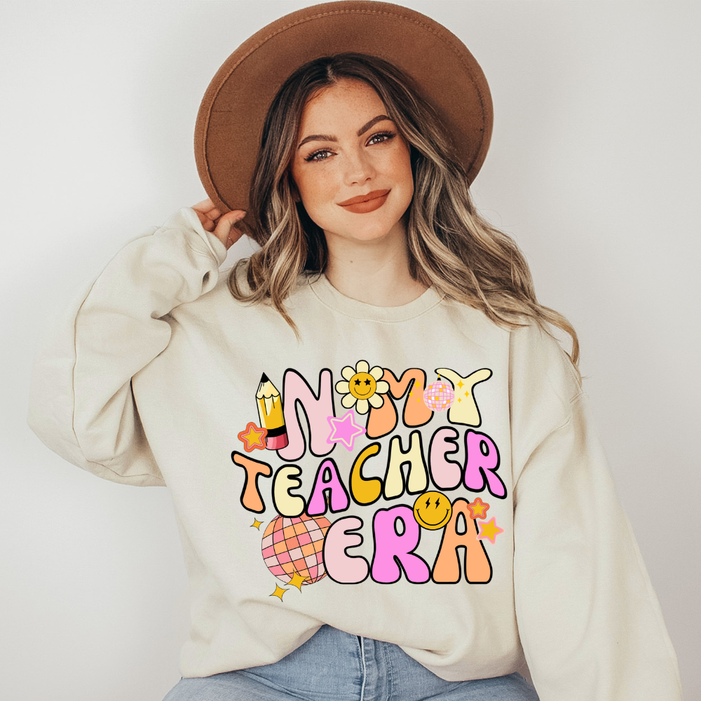 In My Teacher Era Retro Unisex Heavy Blend™ Crewneck Sweatshirt