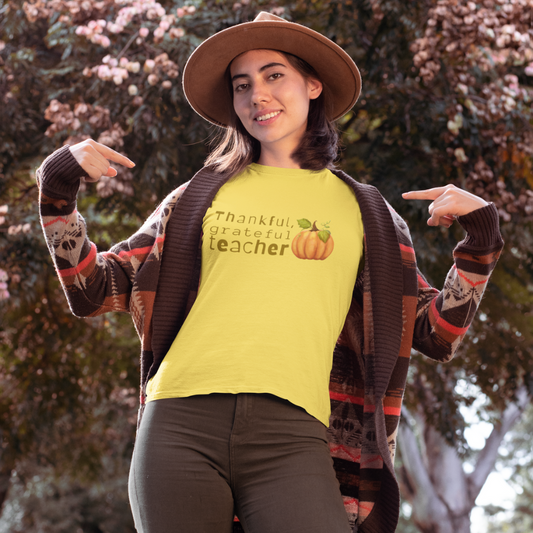 Thankful Grateful Teacher Unisex Jersey Short Sleeve Tee