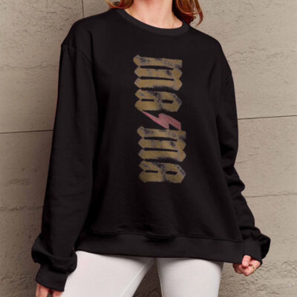 Mama Vertical Lightning Bolt Crewneck