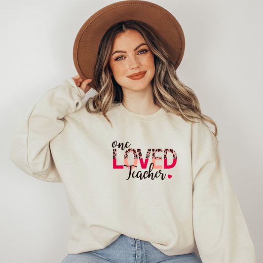 One Loved Teacher Unisex Heavy Blend™ Crewneck Sweatshirt