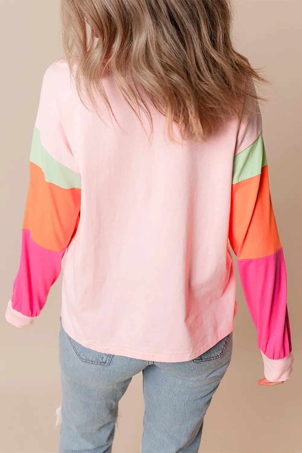 Pastel Footballs Long Sleeve Top