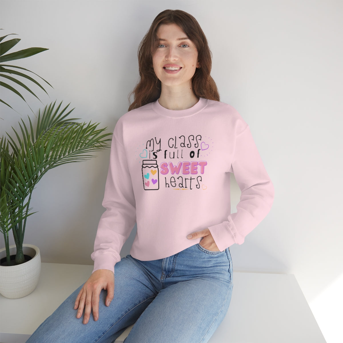 My Class is Full of Sweet Hearts Unisex Heavy Blend™ Crewneck Sweatshirt