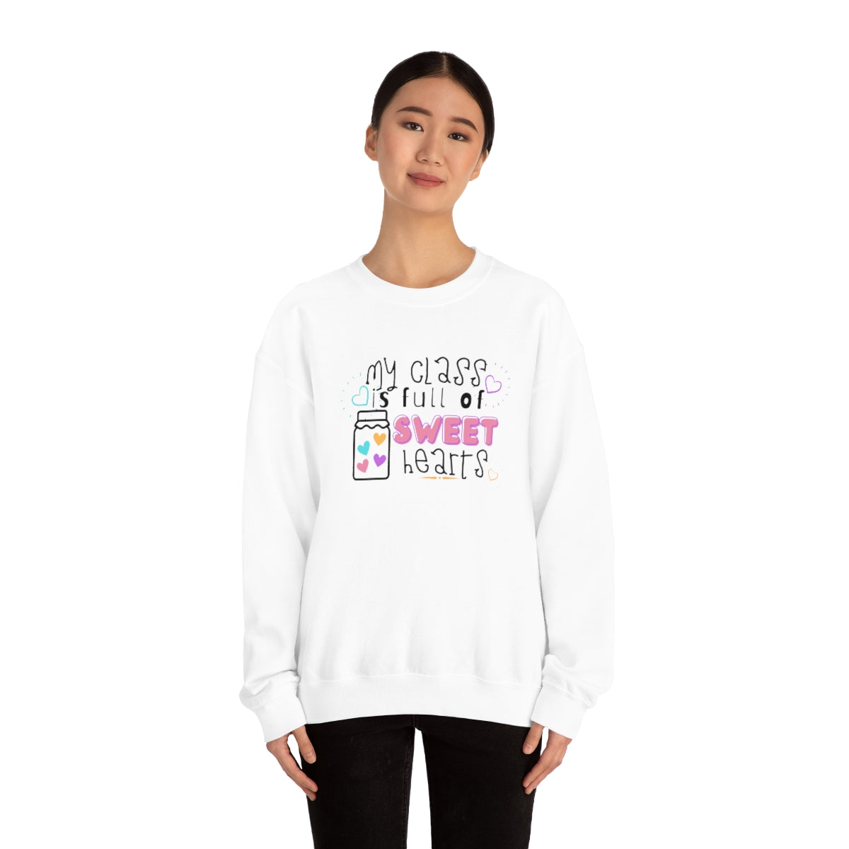 My Class is Full of Sweet Hearts Unisex Heavy Blend™ Crewneck Sweatshirt