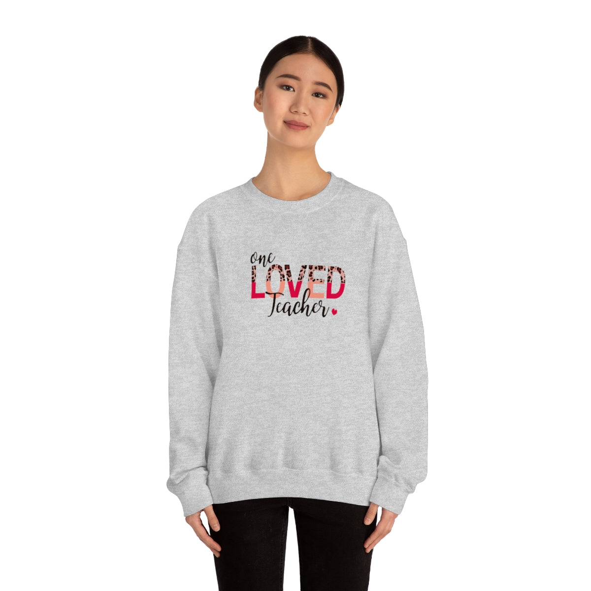 One Loved Teacher Unisex Heavy Blend™ Crewneck Sweatshirt