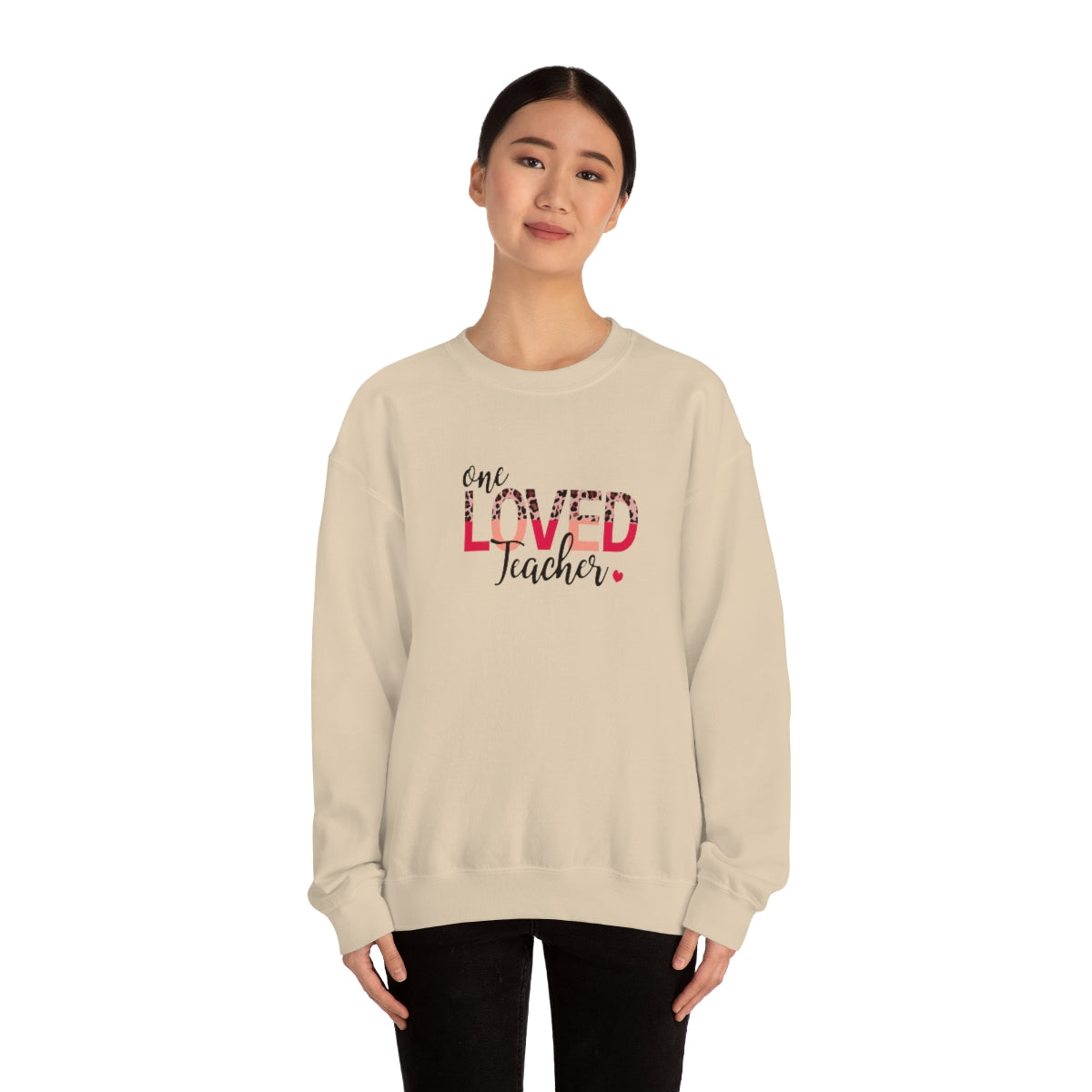 One Loved Teacher Unisex Heavy Blend™ Crewneck Sweatshirt