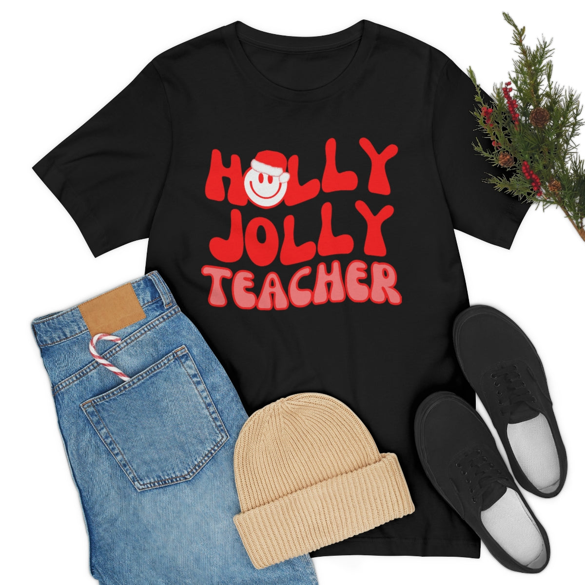 Holly Jolly Teacher Tee