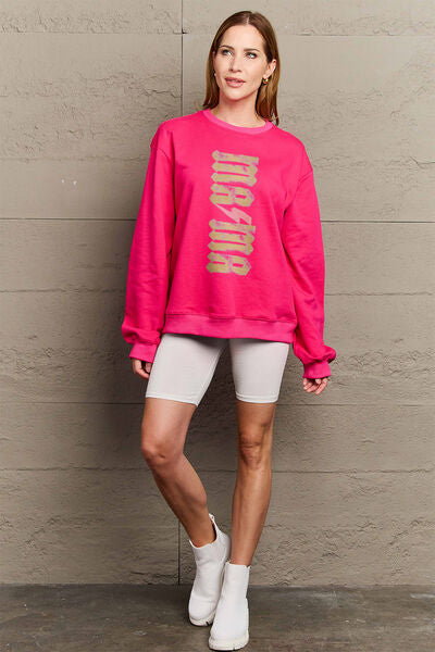 Mama Vertical Lightning Bolt Crewneck