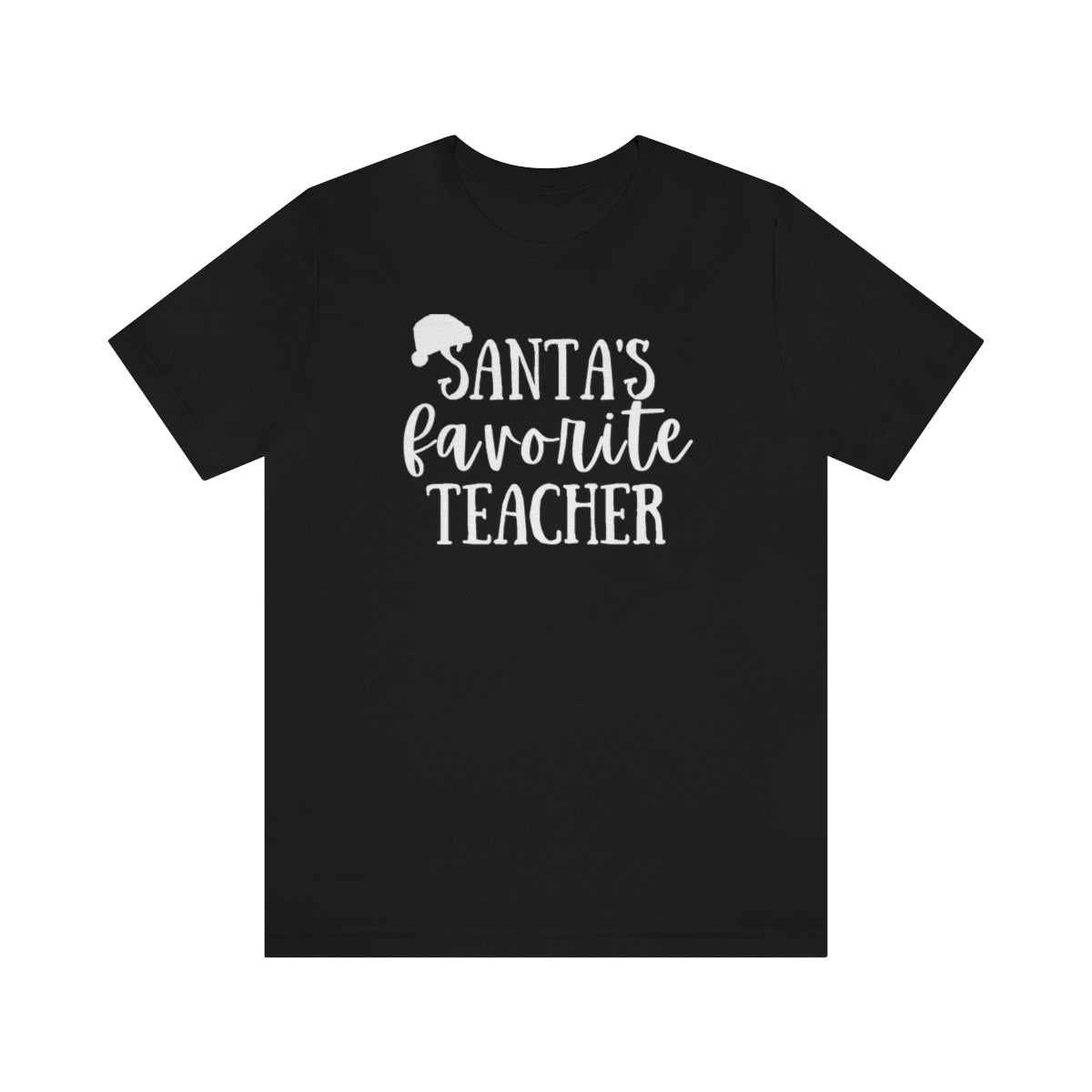 Santa's Favorite Teacher Unisex Jersey Short Sleeve Tee