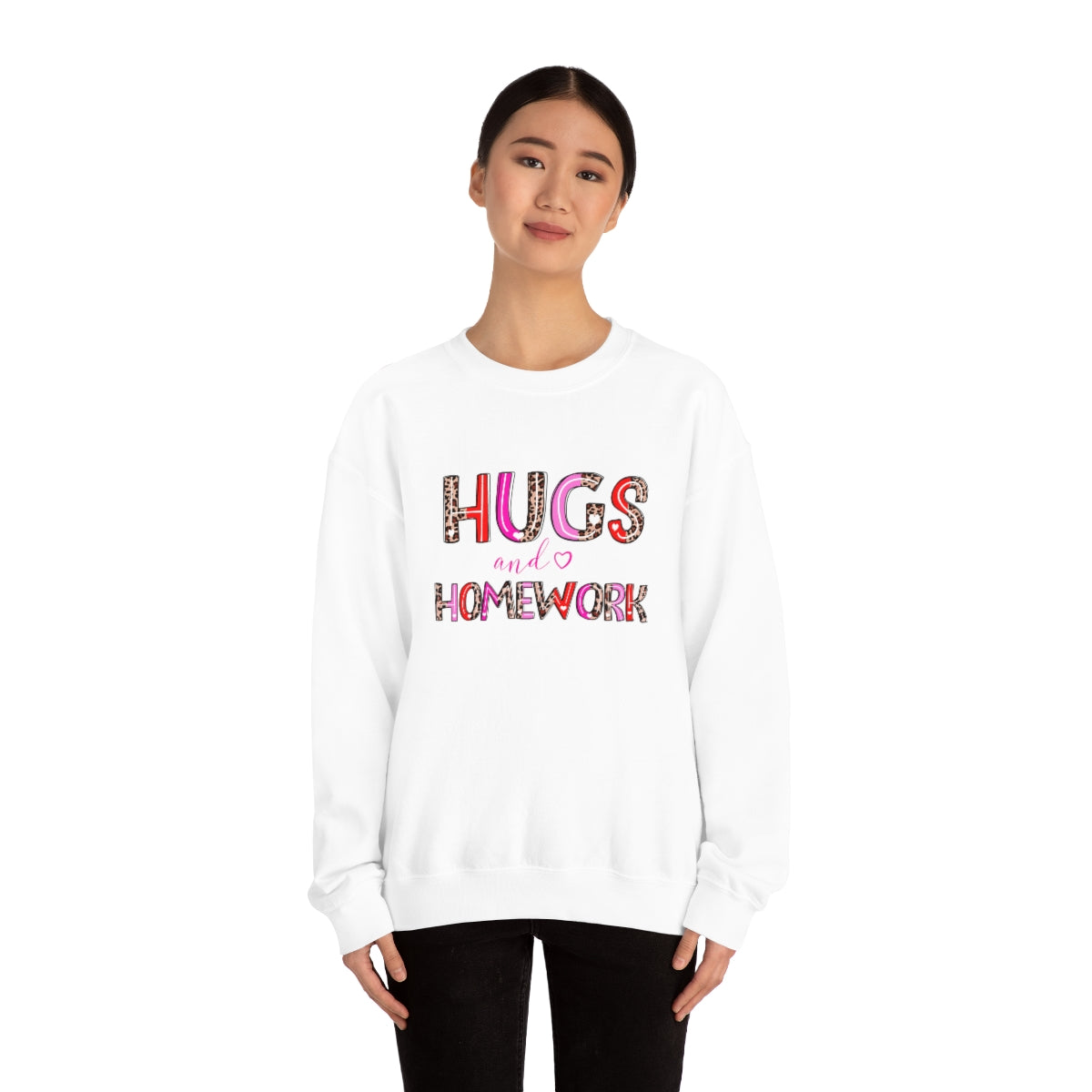 Hugs and Homework Unisex Heavy Blend™ Crewneck Sweatshirt