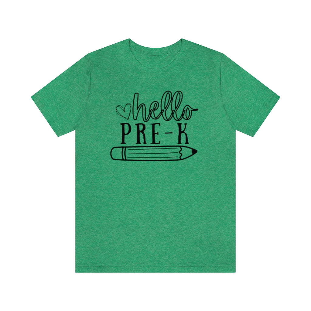 Hello Pre-K Unisex Jersey Short Sleeve Tee