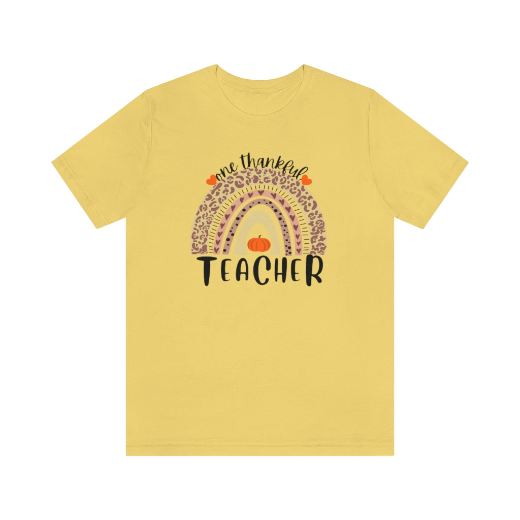 One Thankful Teacher Unisex Jersey Short Sleeve Tee