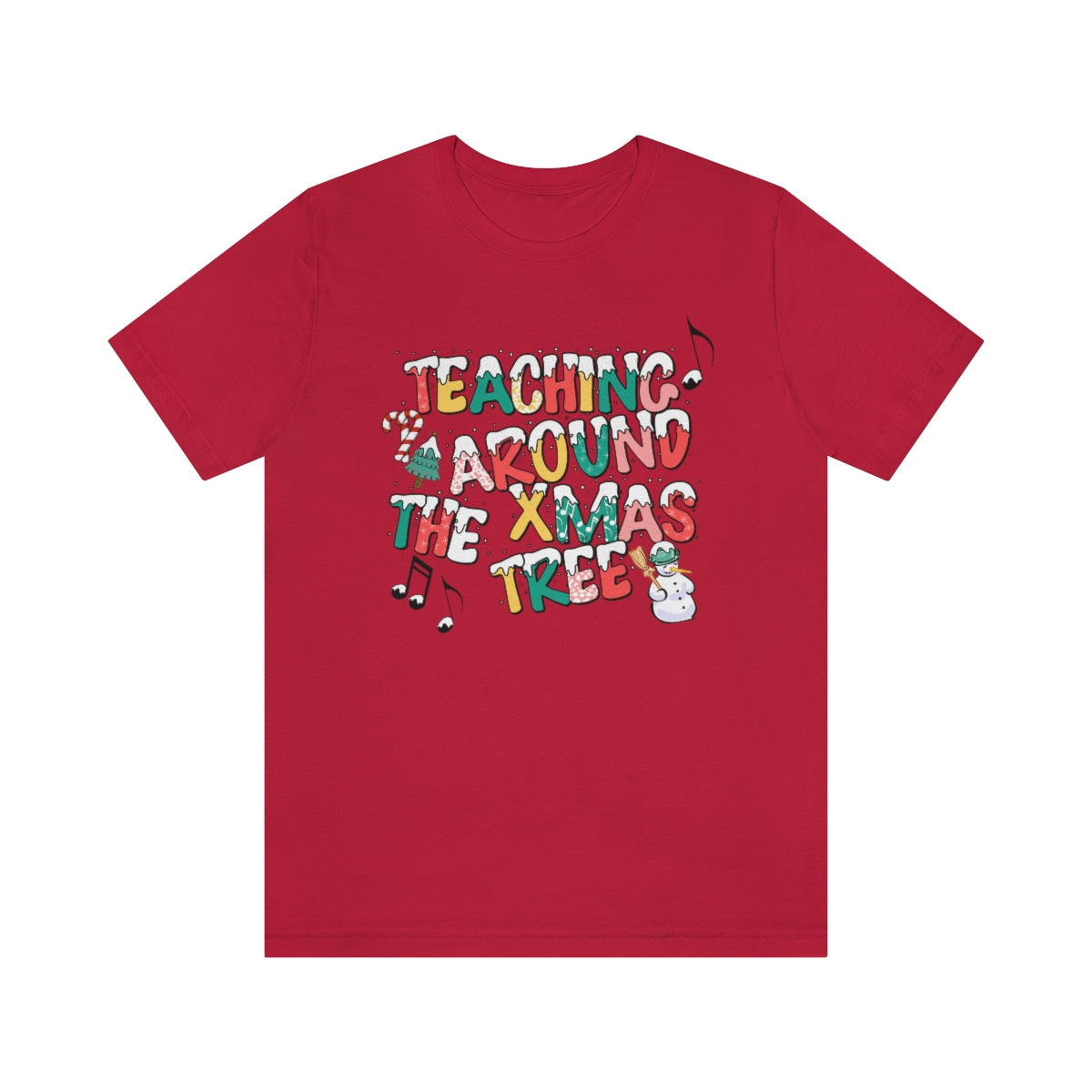 Teaching Around the Xmas Tree Unisex Jersey Short Sleeve Tee