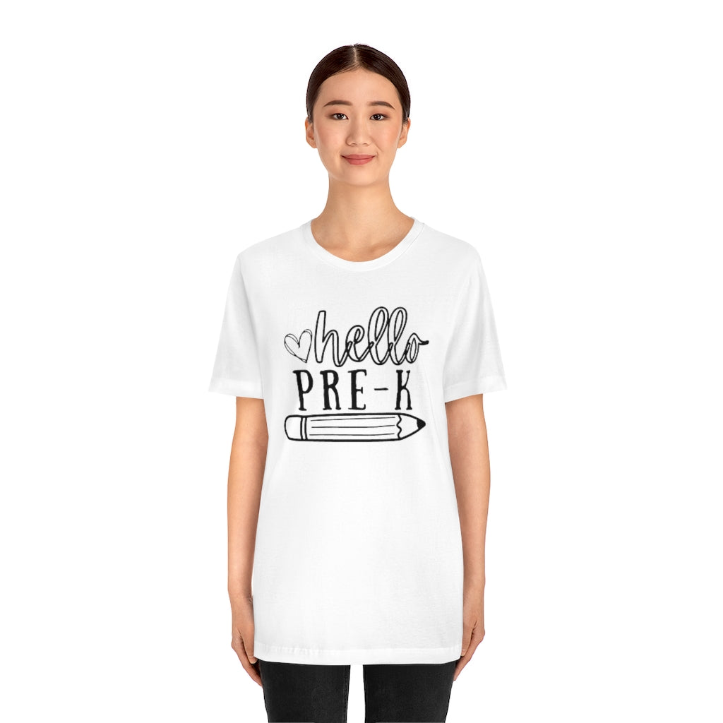 Hello Pre-K Unisex Jersey Short Sleeve Tee