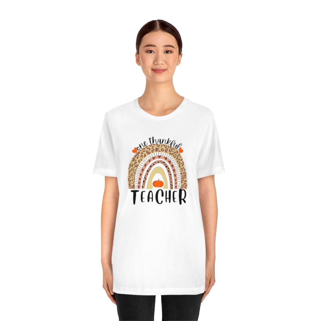 One Thankful Teacher Unisex Jersey Short Sleeve Tee